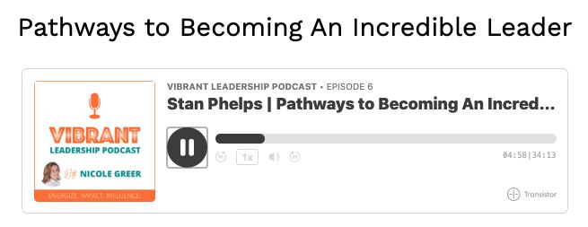 Podcast: Pathways To Becoming An Incredible Leader