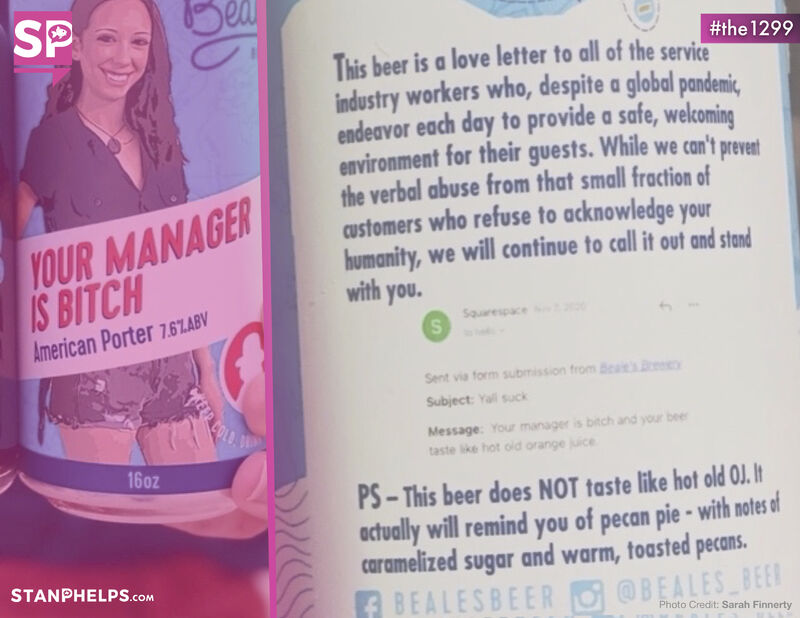 Beale’s Brewery announced a new beer called “Your Manager is Bitch”